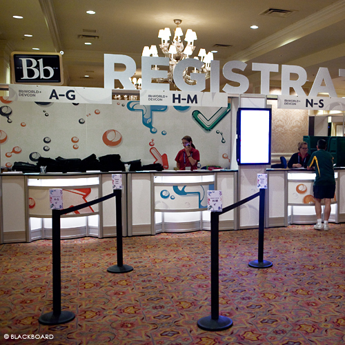 Registration booth