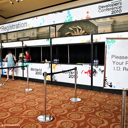 Registration booth